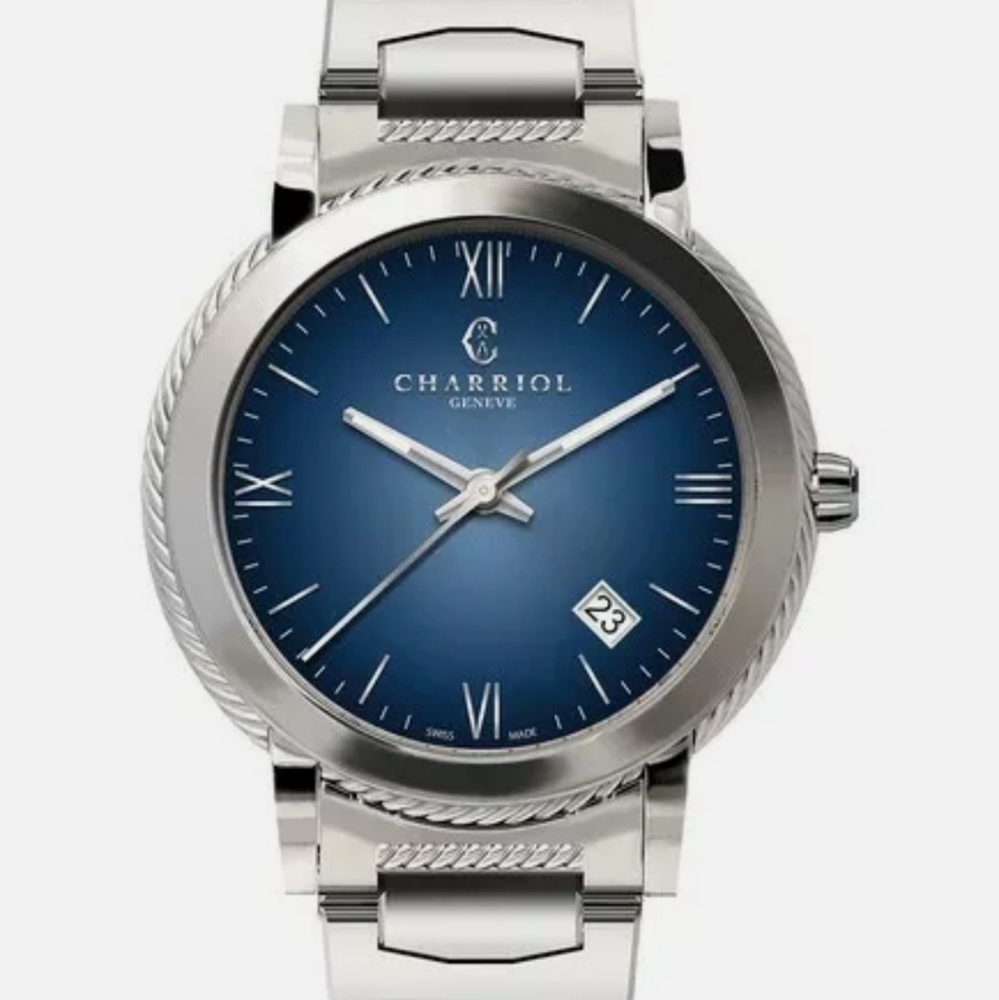 Charriol Parisii Quartz Blue Dial Men's
